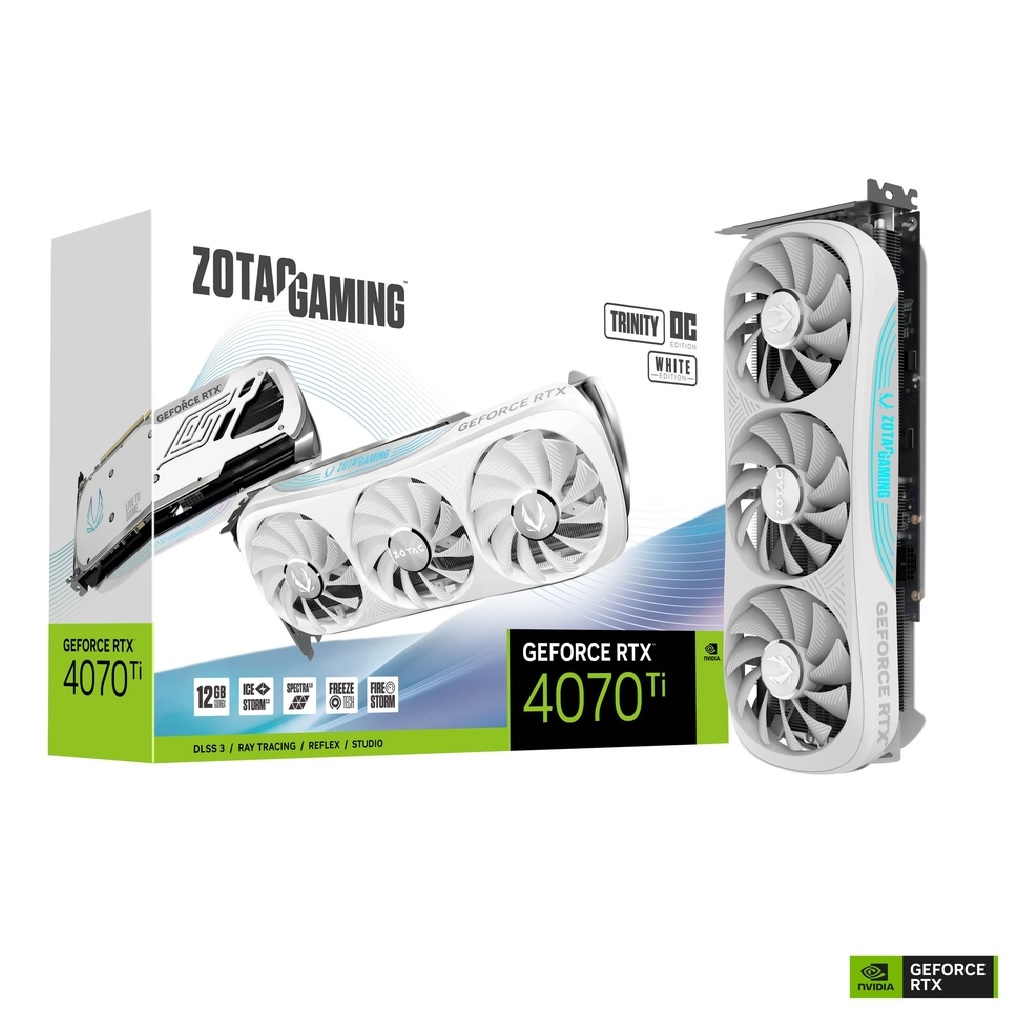 GPU RTX 4070TI 12GB OC ZOTAC GAMING TRINITY WHITE